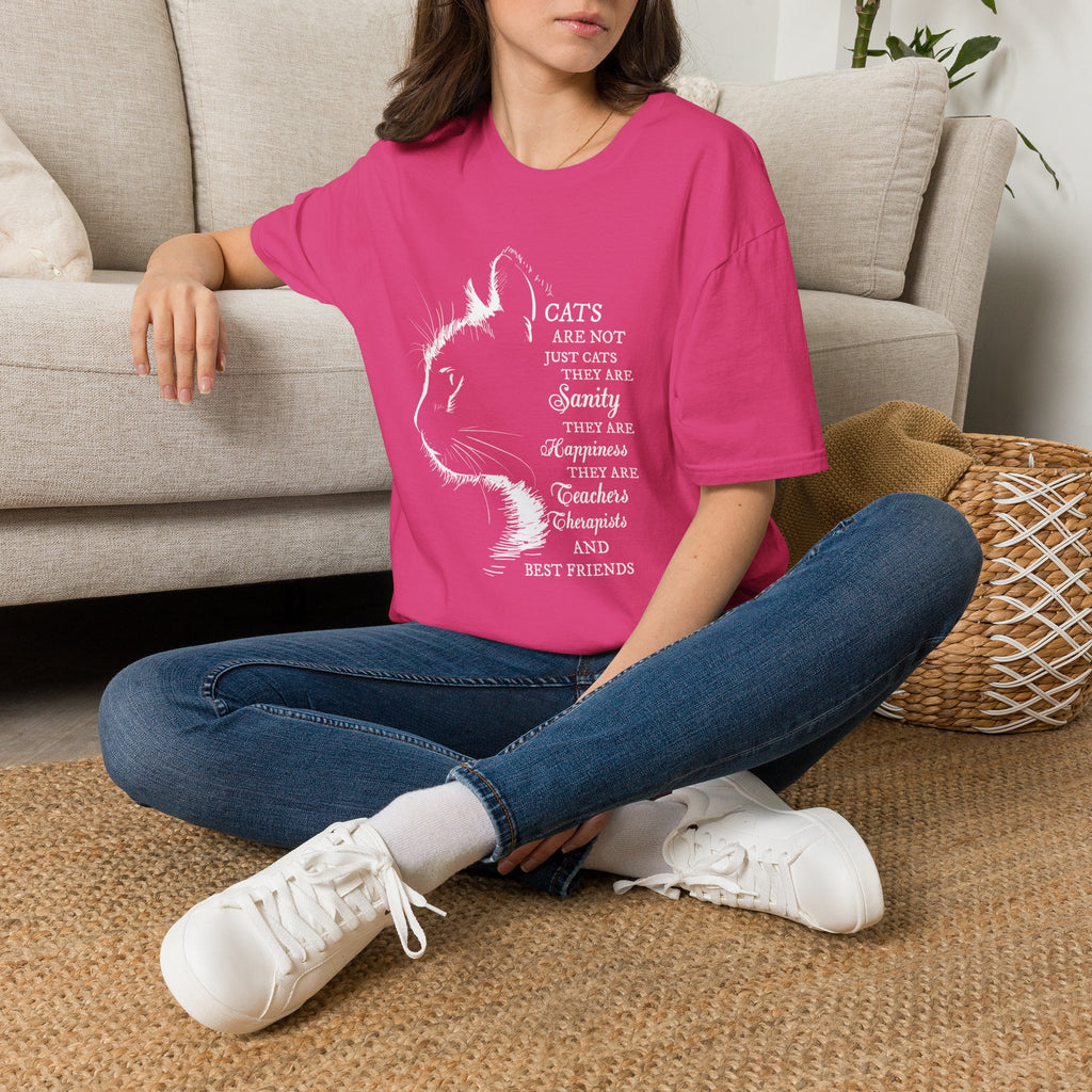 Cat Silhouette Quote T-Shirt | Cat Lovers Tee, Feline Friendship Design