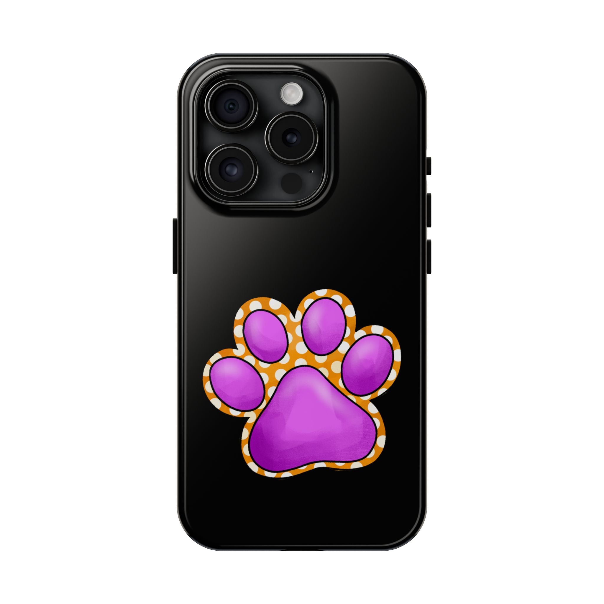 Purple Paw Print Phone Case | Cute Pet Paw iPhone Cover