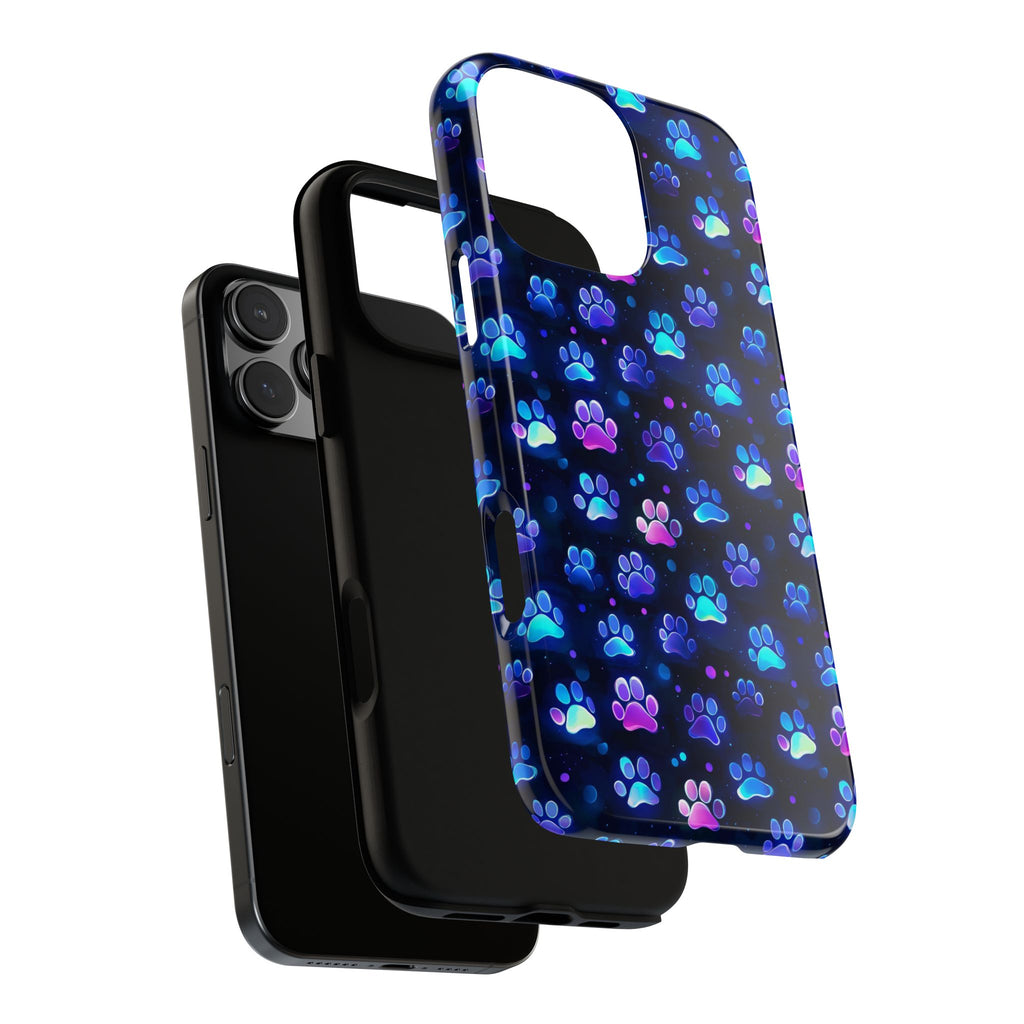 Neon Paw Print Phone Case | Tough Case