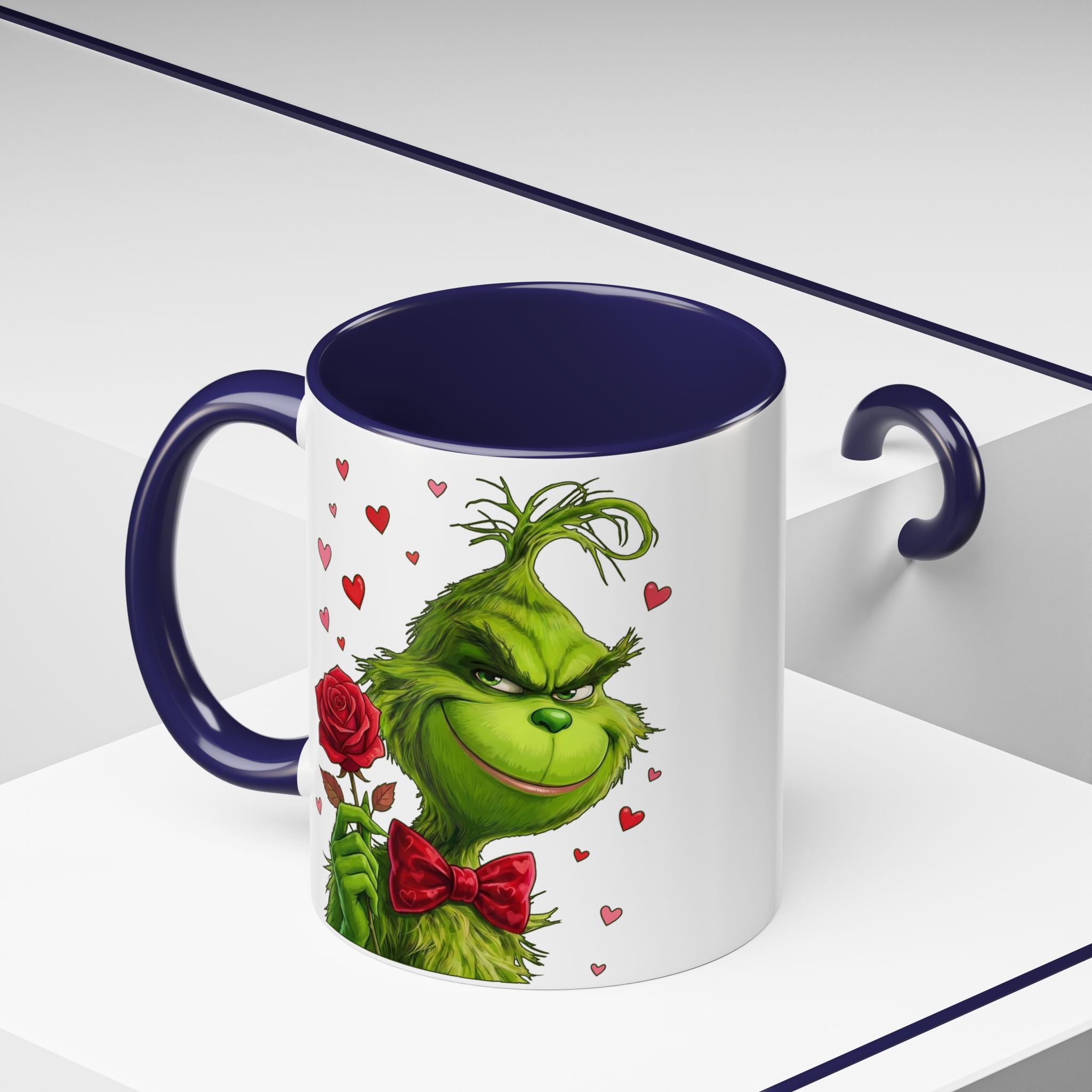 Grinch Holding Rose Mug | Accent Coffee Mug