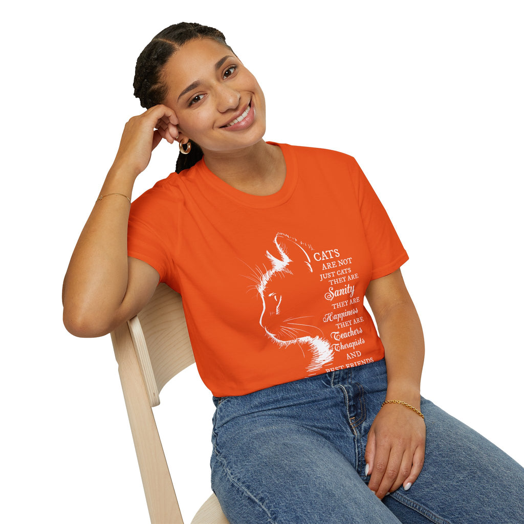 Cat Silhouette Quote T-Shirt | Cat Lovers Tee, Feline Friendship Design
