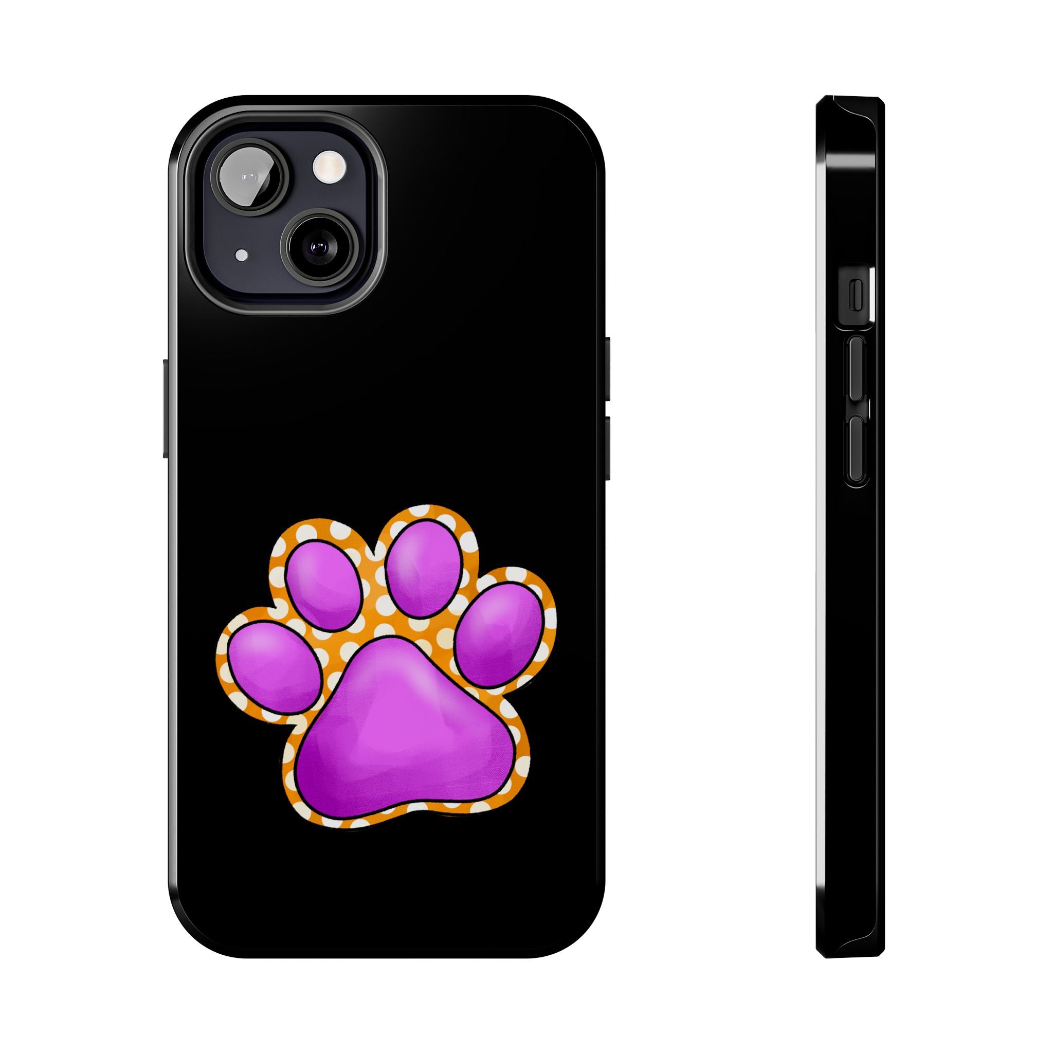 Purple Paw Print Phone Case | Cute Pet Paw iPhone Cover
