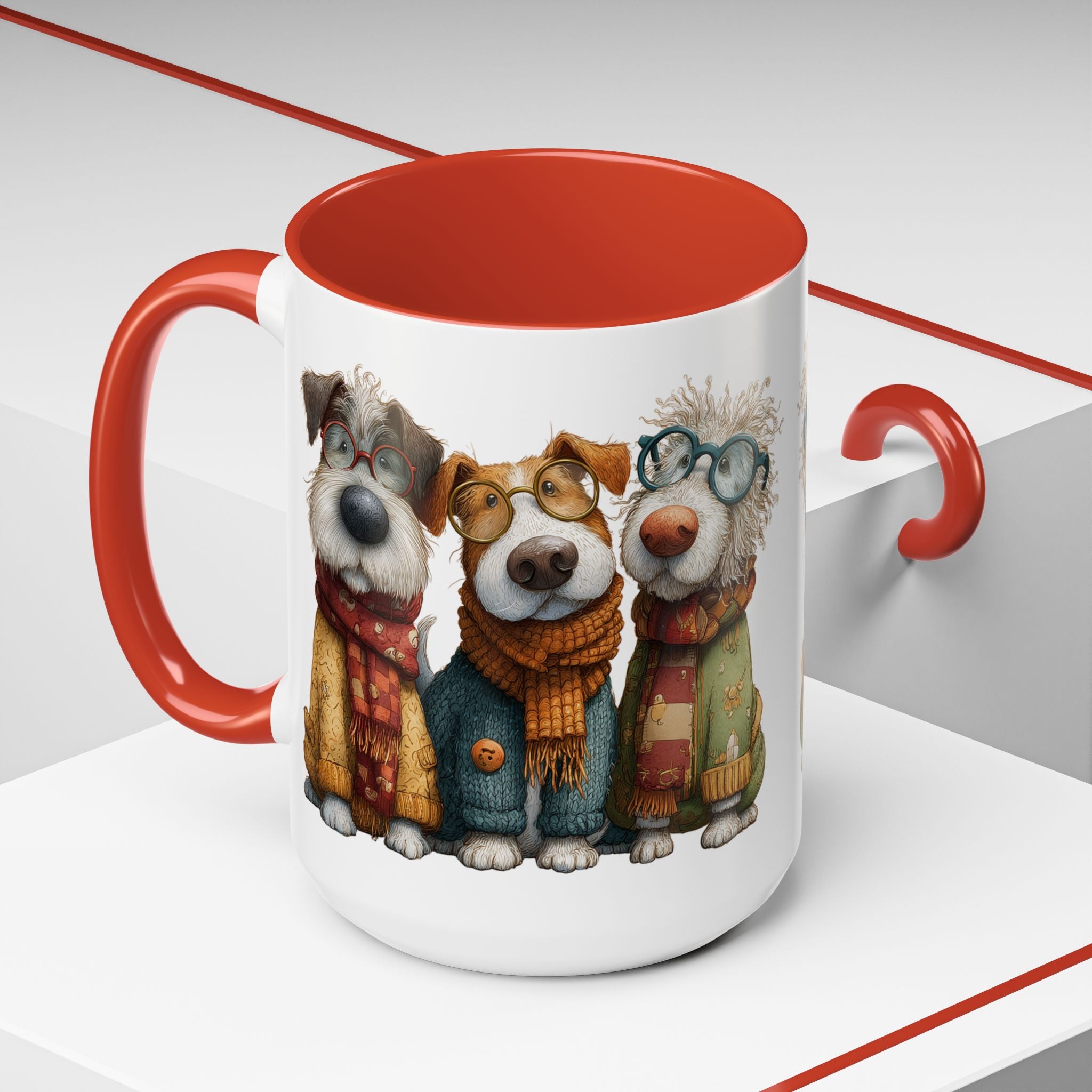 Three Cozy Dogs Mug | Accent Coffee Mug