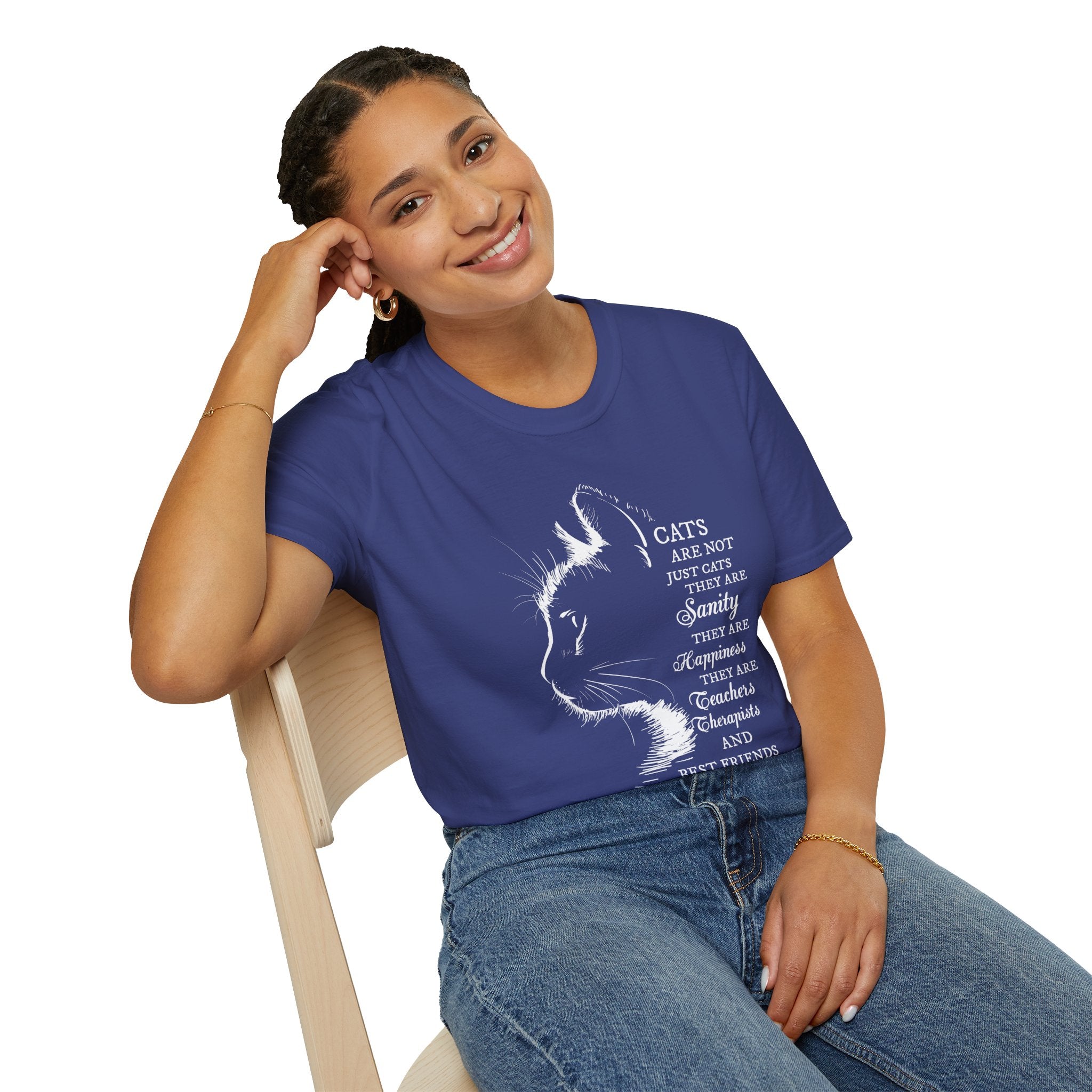 Cat Silhouette Quote T-Shirt | Cat Lovers Tee, Feline Friendship Design