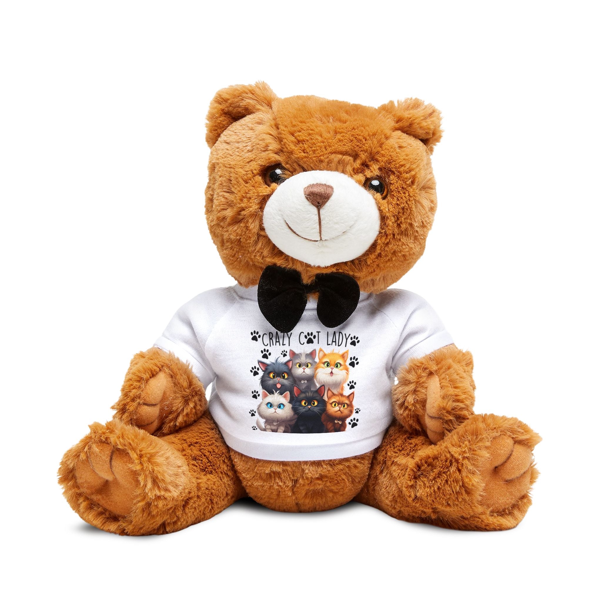 Crazy Cat Lady Kitty Crew graphic Teddy Bear
