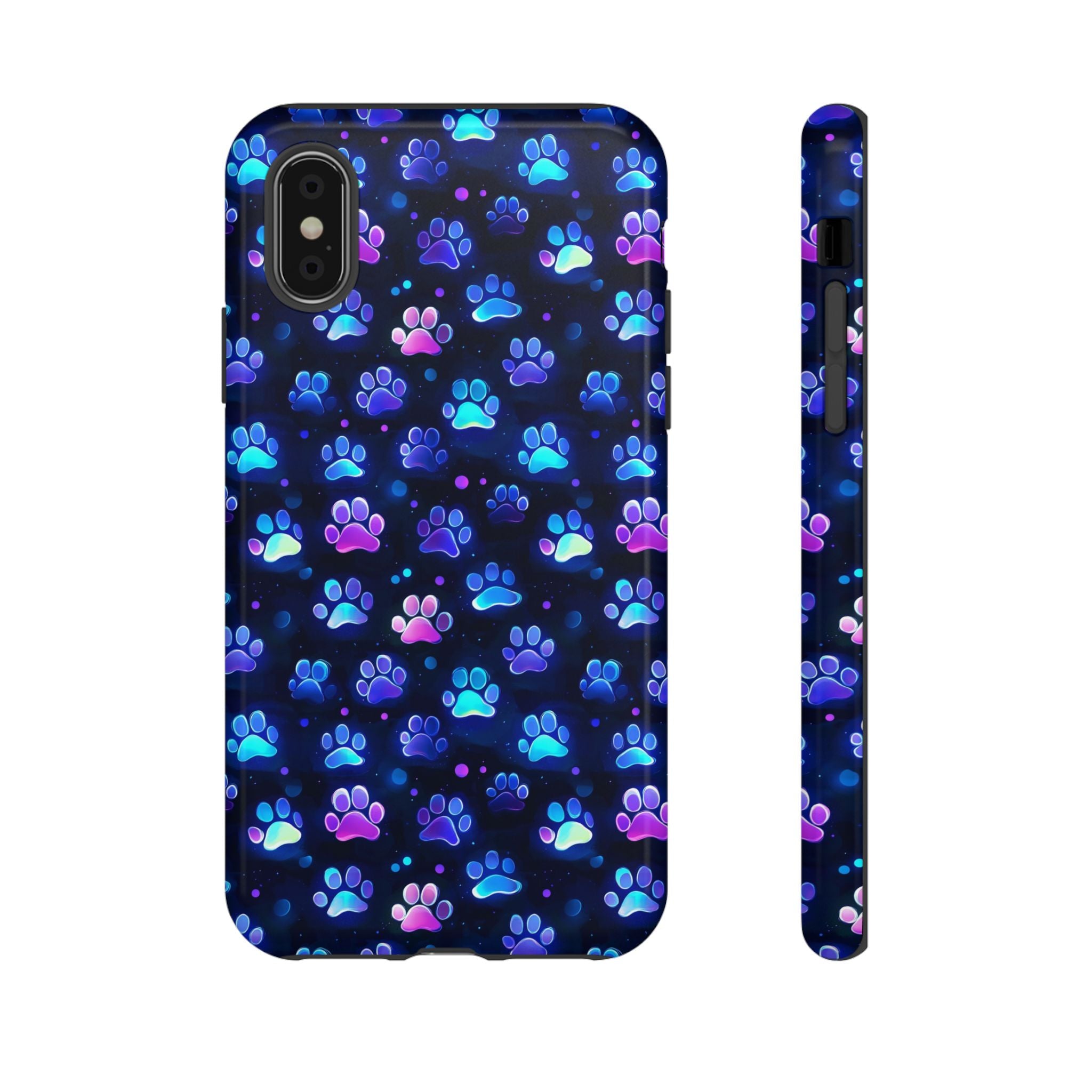 Neon Paw Print Phone Case | Tough Case