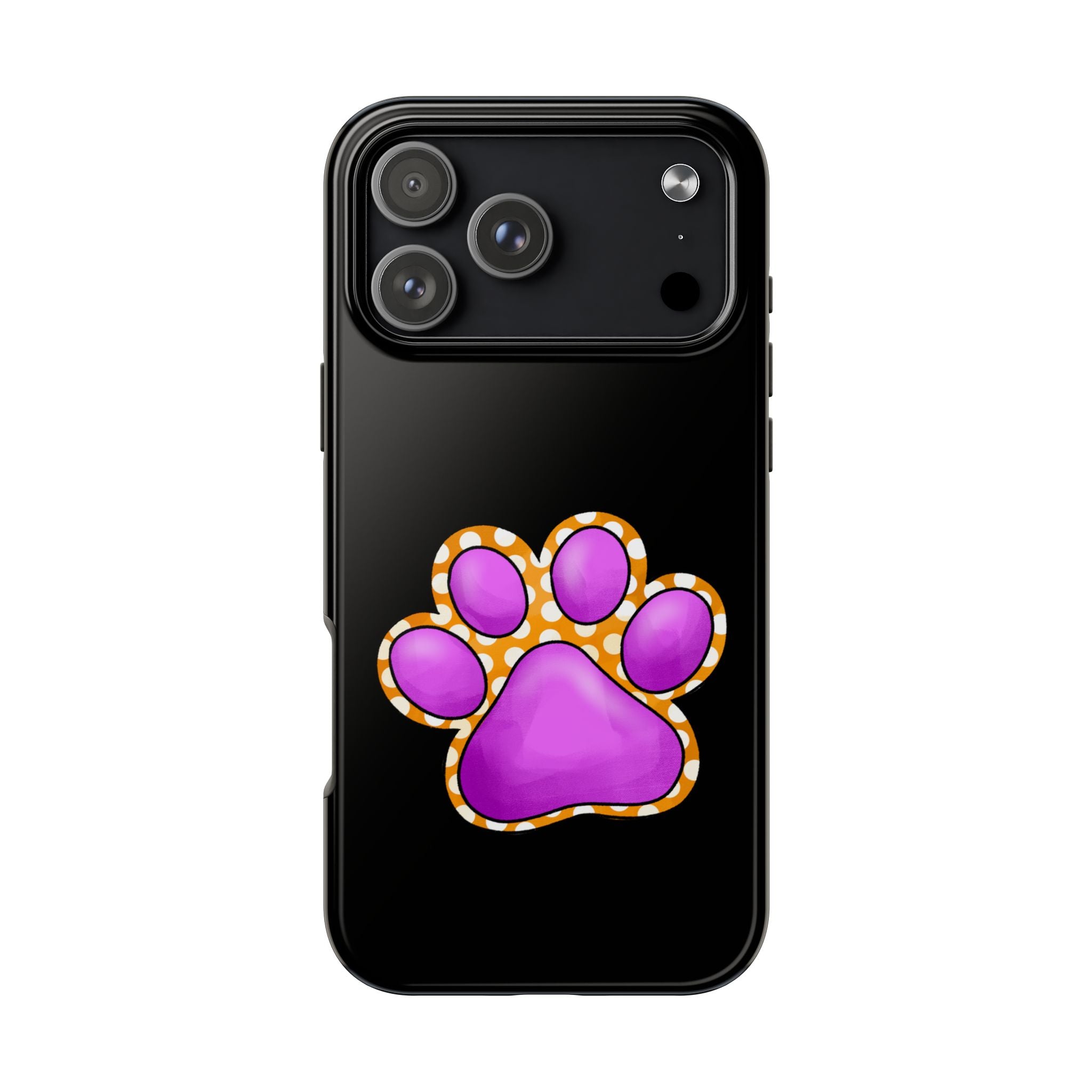 Purple Paw Print Phone Case | Cute Pet Paw iPhone Cover