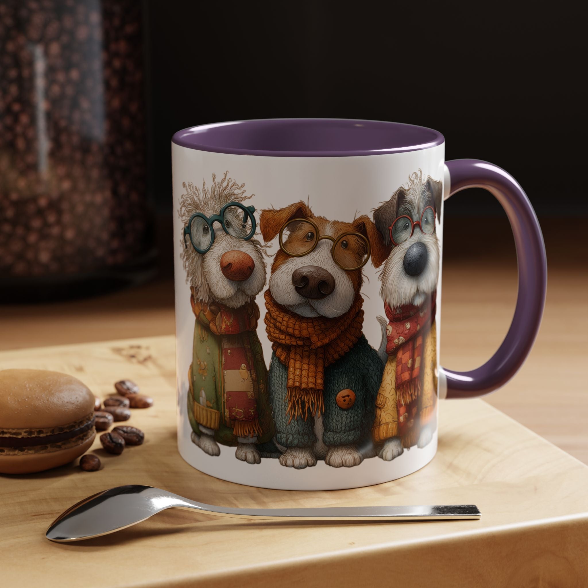 Three Cozy Dogs Mug | Accent Coffee Mug