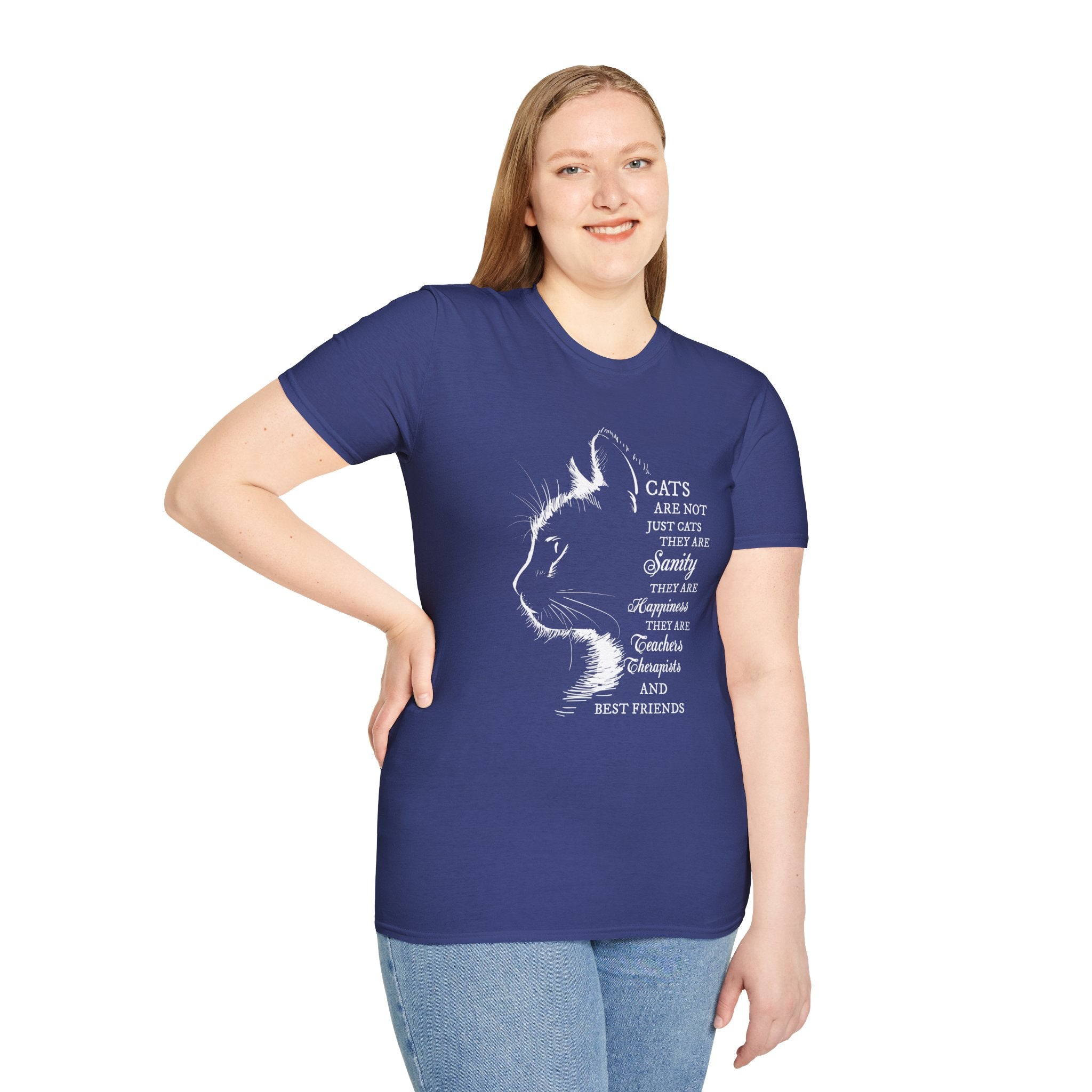 Cat Silhouette Quote T-Shirt | Cat Lovers Tee, Feline Friendship Design