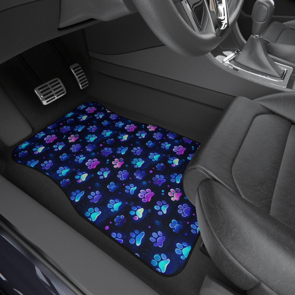 Colorful Paw Print Pattern Car Mats | Front Floor Mats