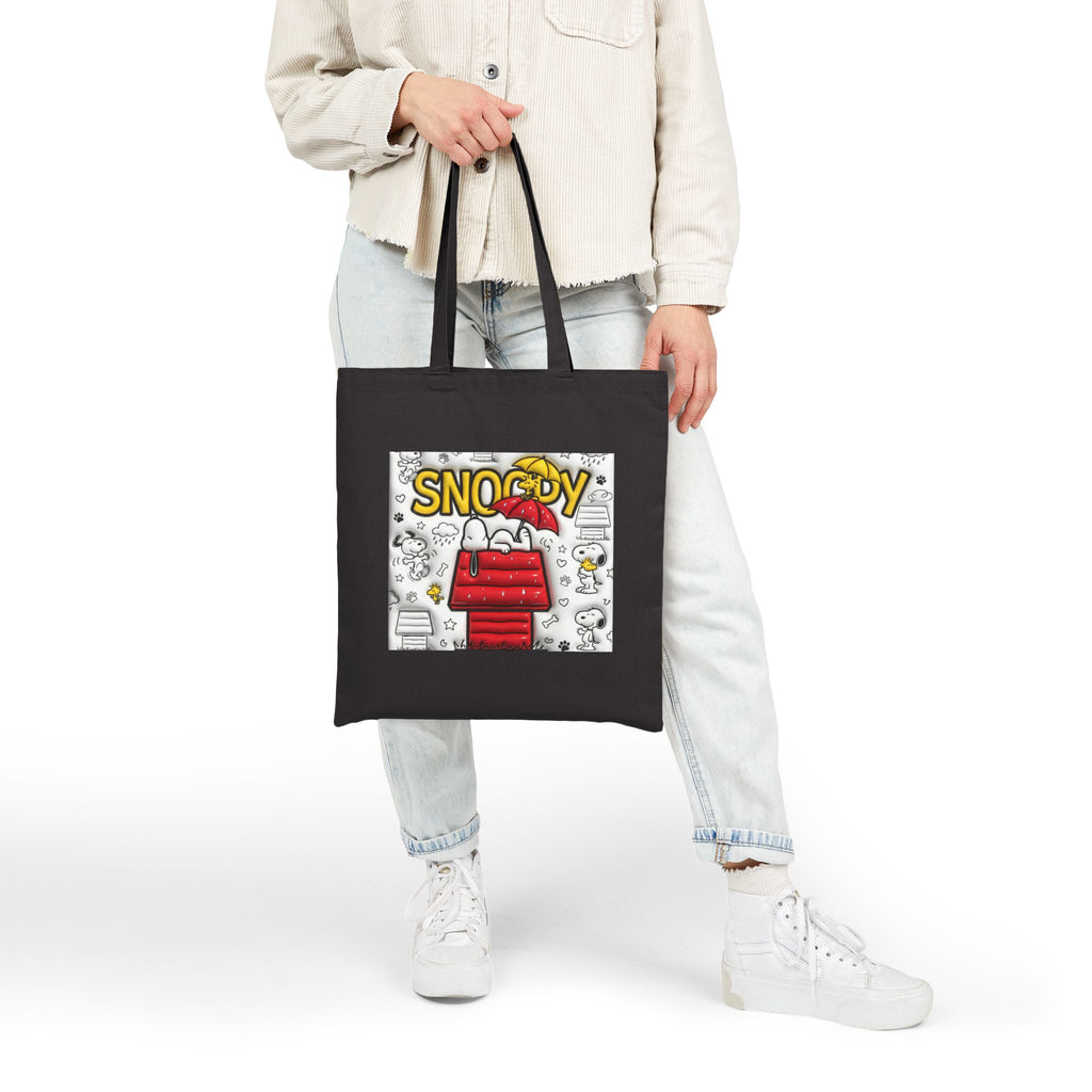 Snoopee Comic Panel Tote Bag | Peanut Doghouse Illustration