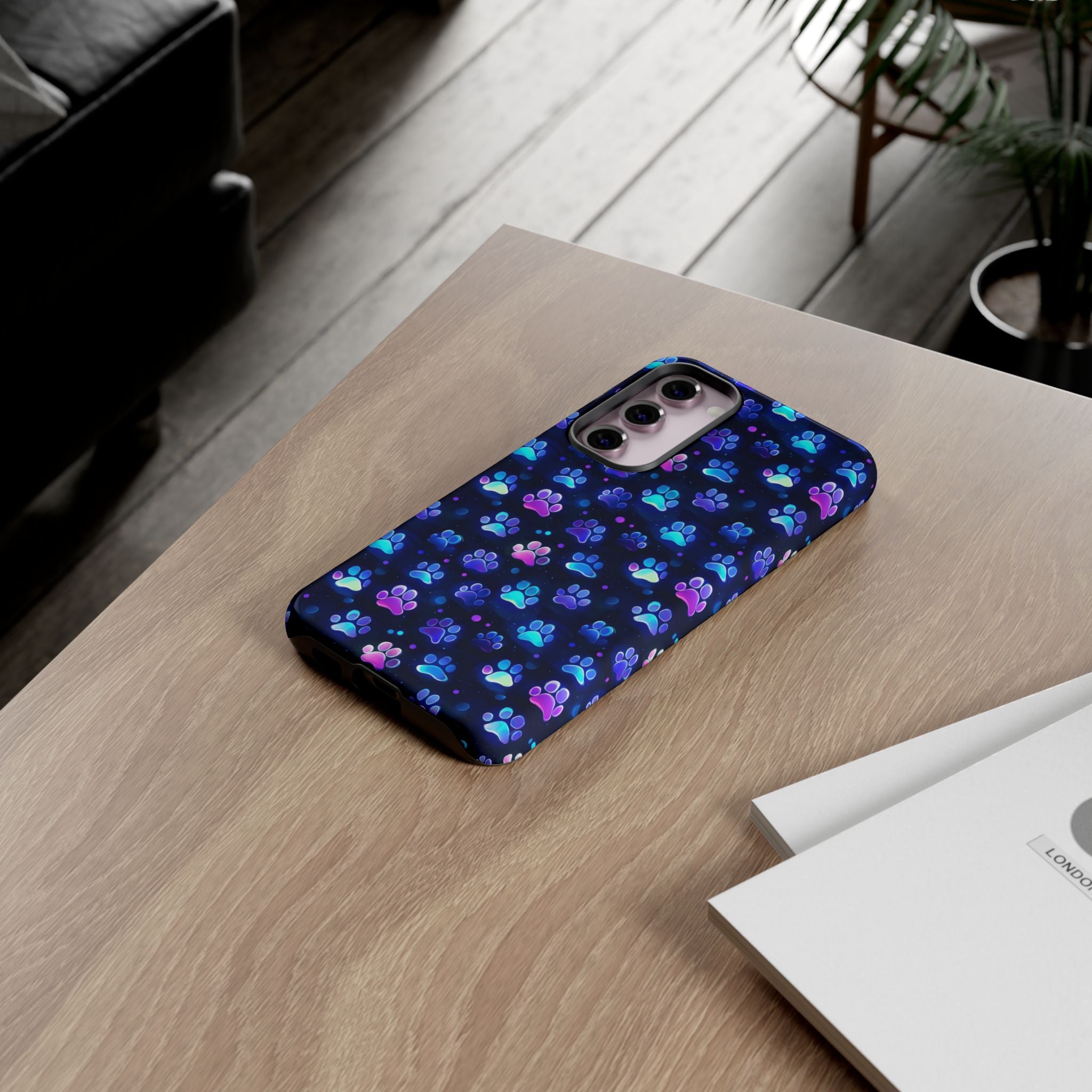 Neon Paw Print Phone Case | Tough Case