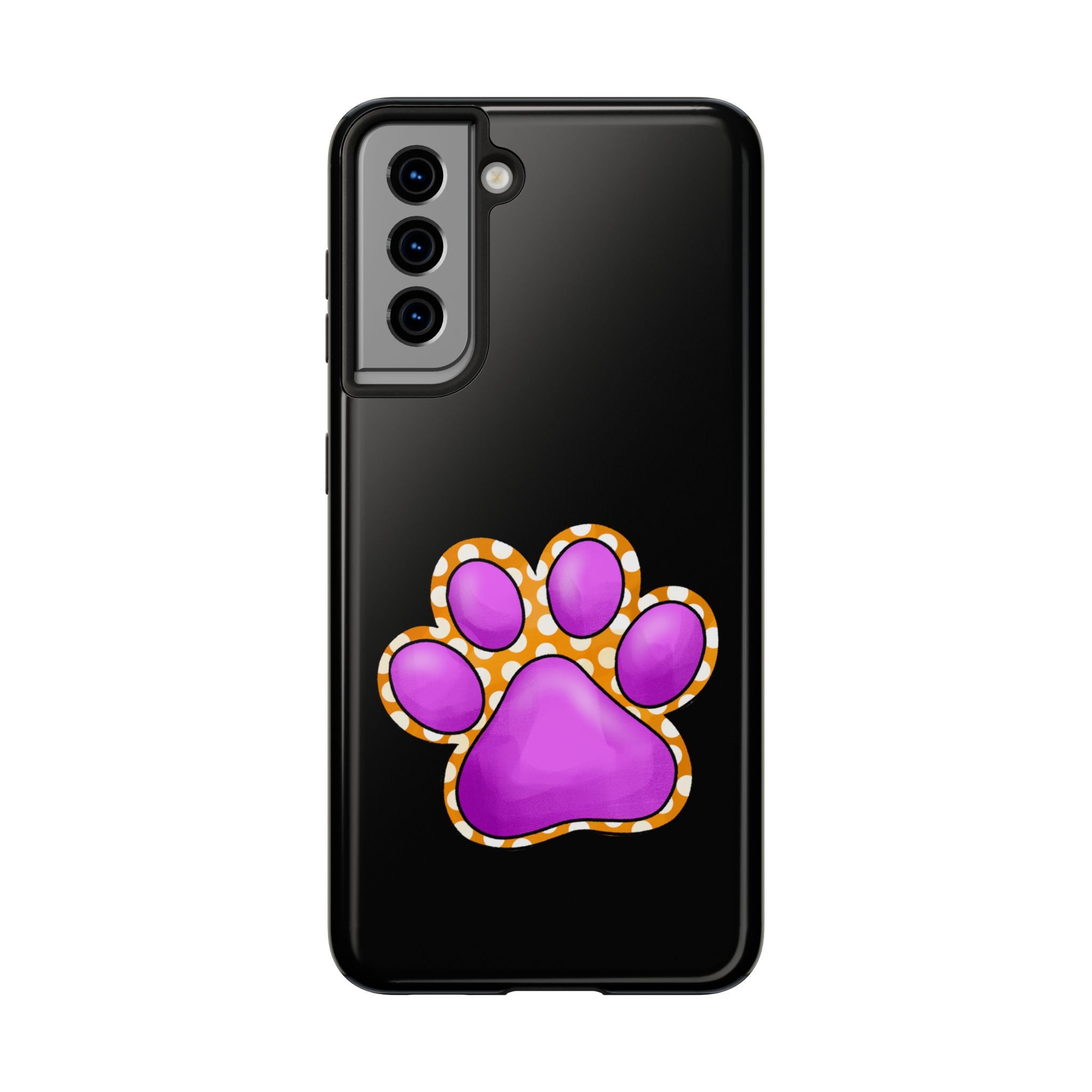 Purple Paw Print Phone Case | Cute Pet Paw iPhone Cover