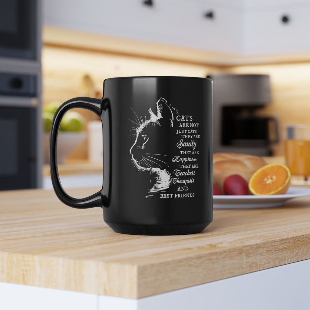 Cats Are Not Just Cats mug | Black Cat Silhouette, Cat Lovers Coffee Mug