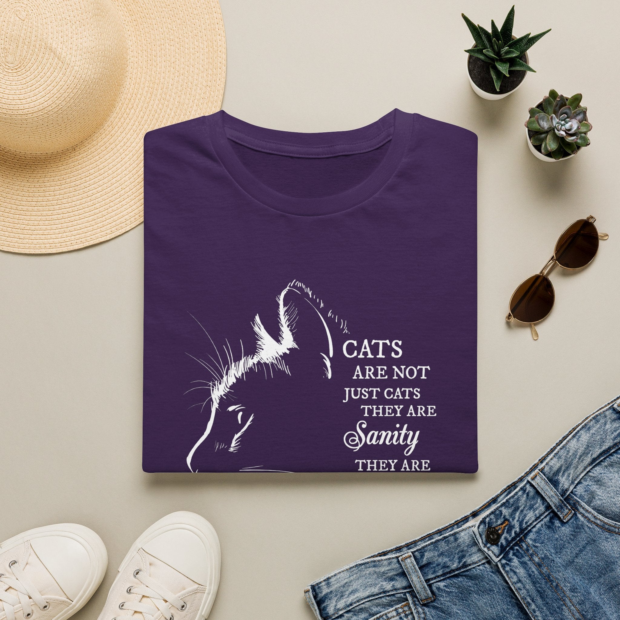 Cat Silhouette Quote T-Shirt | Cat Lovers Tee, Feline Friendship Design