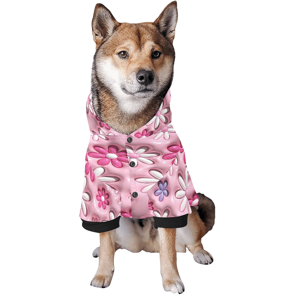 Flowers All Over Print Pet Dog Hoodie