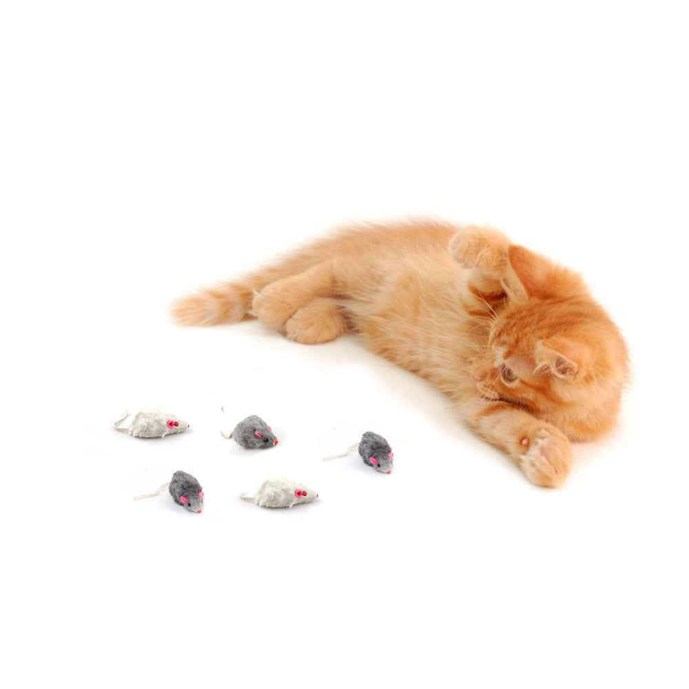 Pet Supplies 12pcs Simulated Rabbit Skin Mouse Combination Cat and Dog Toys