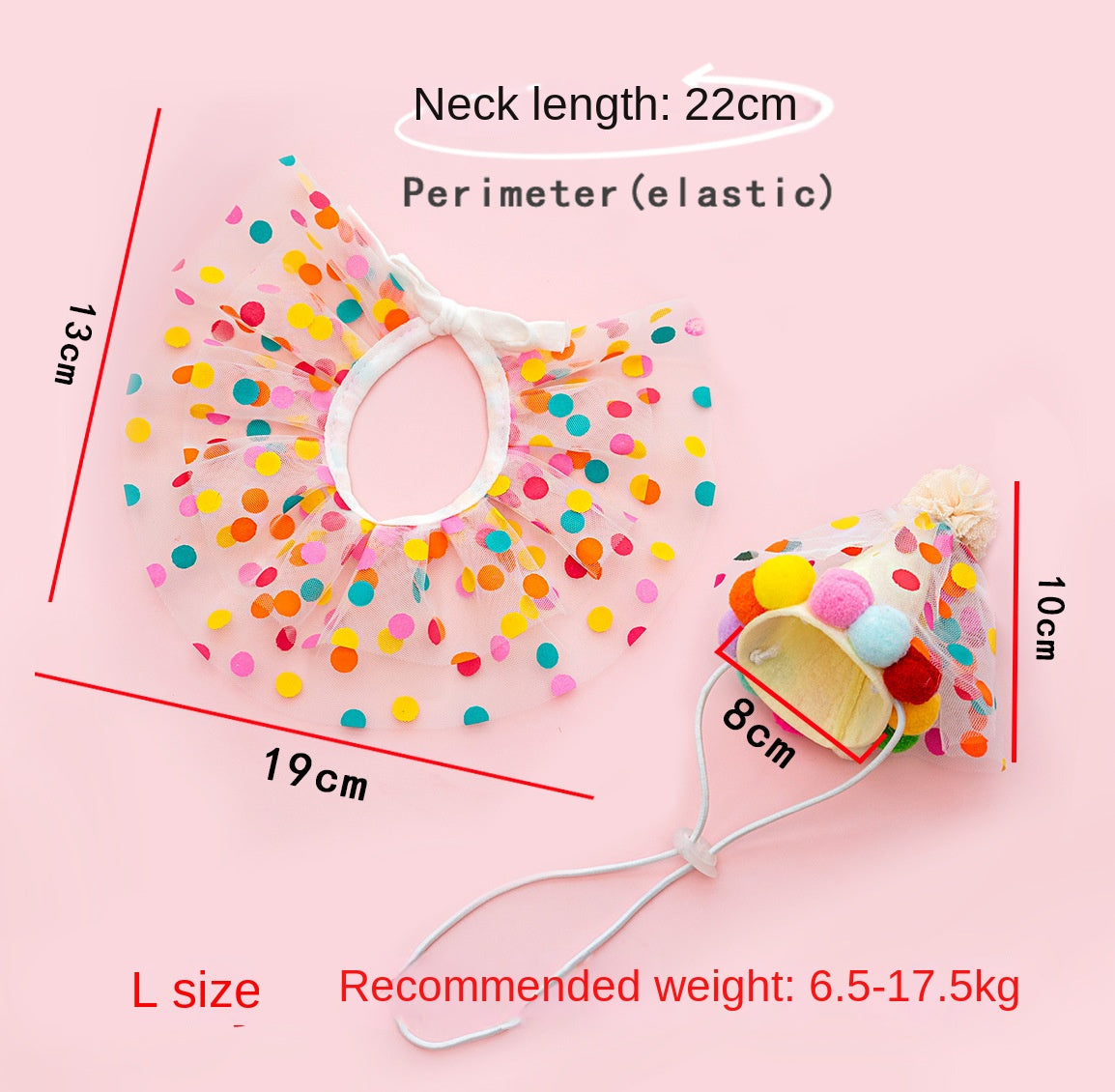 Pet birthday drool scarf cat bib scarf dog cat hat