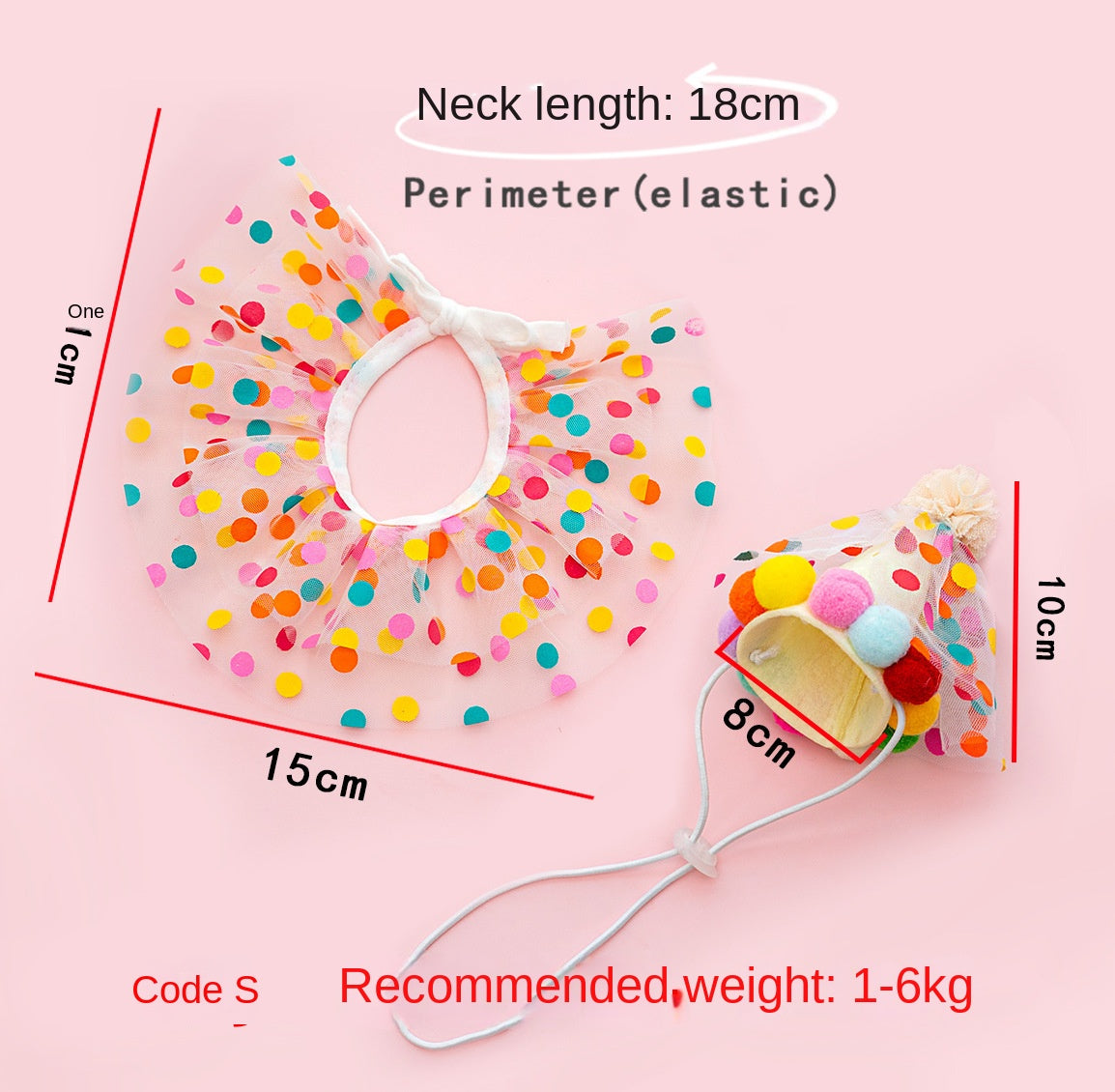Pet birthday drool scarf cat bib scarf dog cat hat