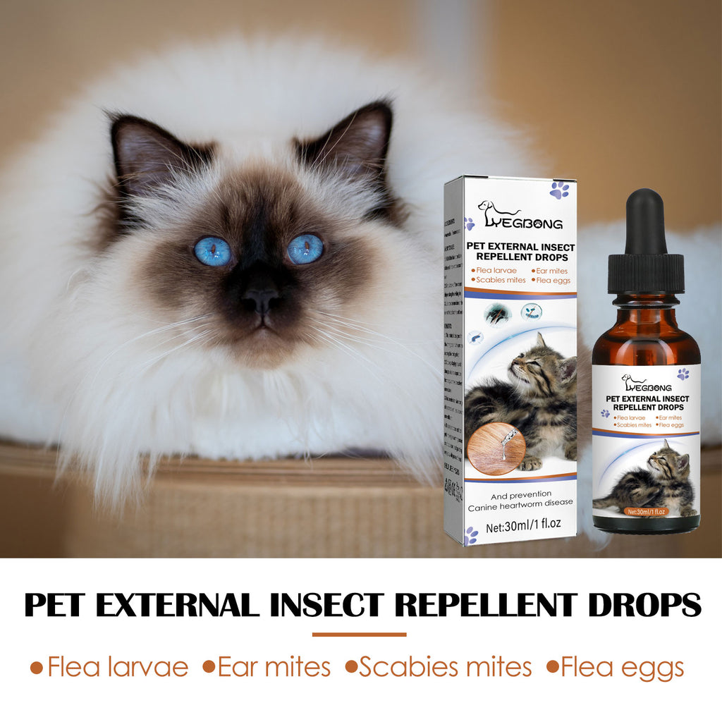 Pet Extracorporeal Insect Repellent Drops, Cats And Dogs Clean To Remove Ticks And Fleas Drops