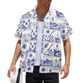Golden Retriever Dog Style Surf Men's All Over Print Hawaiian Shirt Made In USA Ships to USA Only