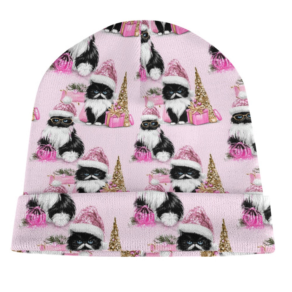 Christmas Cats Full printed knitted hat