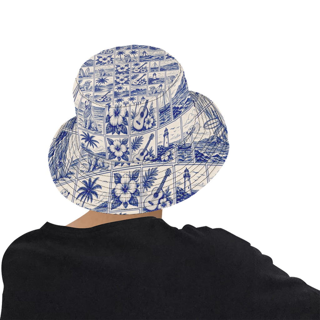 Golden Retriever Doggie Surf Style Summer Bucket Hat