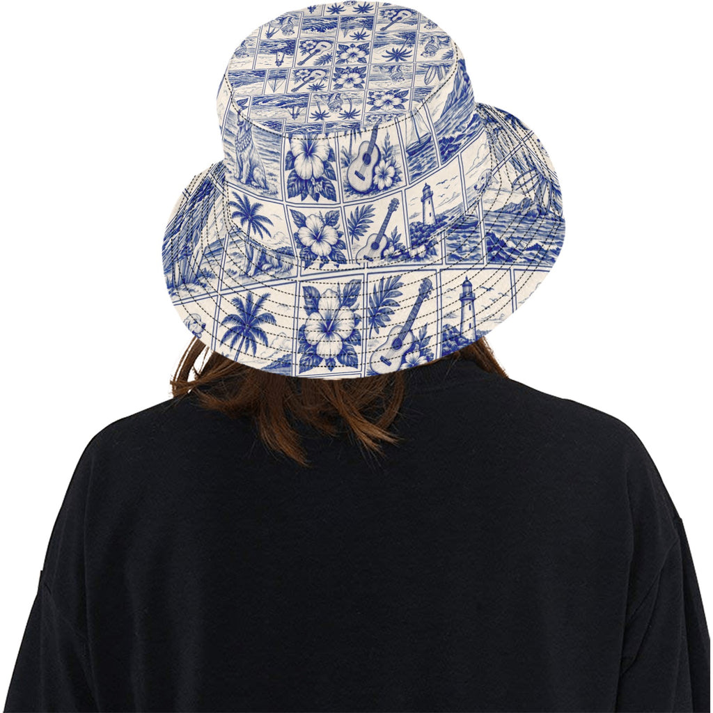 Golden Retriever Doggie Surf Style Summer Bucket Hat