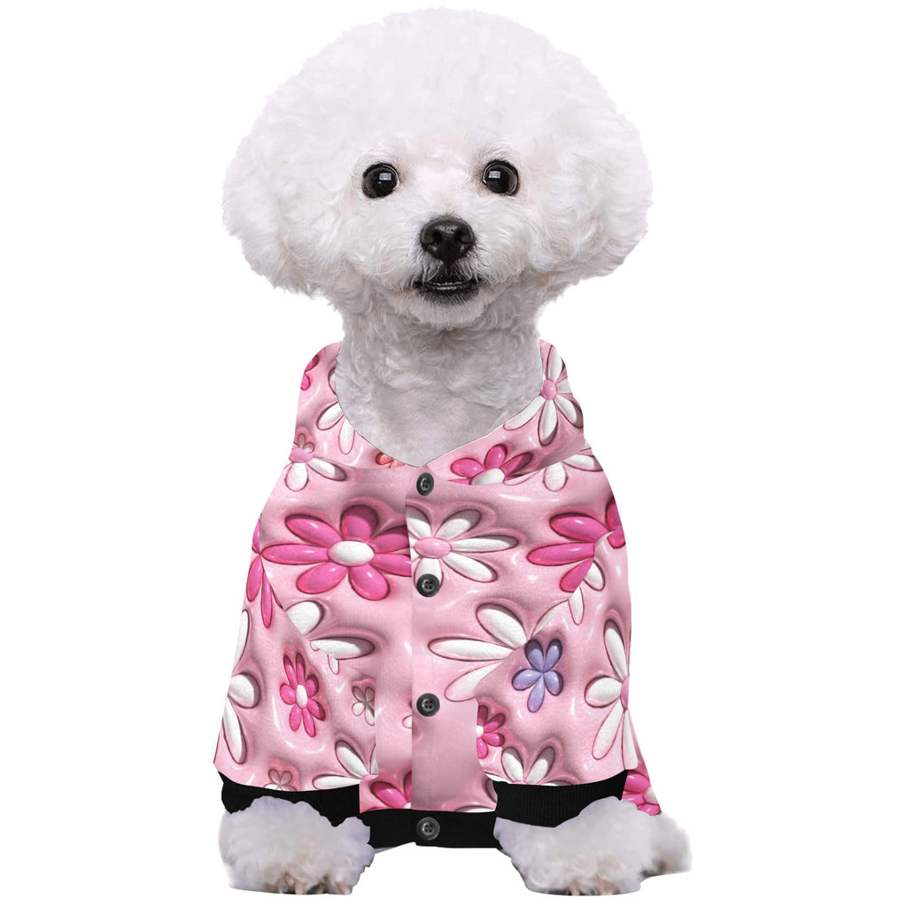 Flowers All Over Print Pet Dog Hoodie