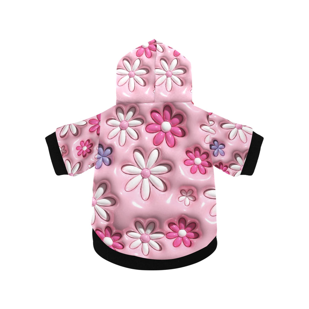 Flowers All Over Print Pet Dog Hoodie