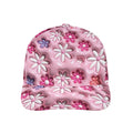 Pink Flowers Inflated Floral 3D Design Sublimation Cap