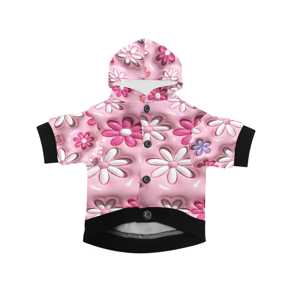 Flowers All Over Print Pet Dog Hoodie